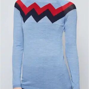 NWT L’etoile Sports Merino Wool Mock Neck Sweater Apres Ski Size XS S & M